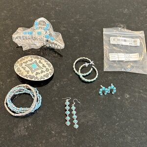 Shein Blue Tone Western Jewelry Bundle